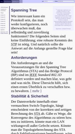 Vorschau der mobilen Webseite www.dista.de, Spanning Tree - STP