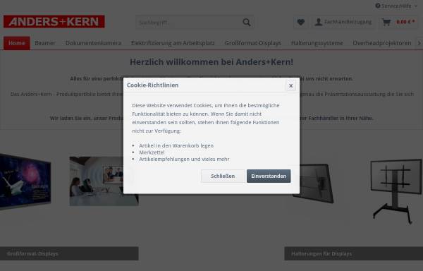 Vorschau von www.anders-kern.de, Anders+Kern Präsentationssysteme GmbH & Co. KG