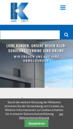 Vorschau der mobilen Webseite www.kutschera.de, Kutschera GmbH