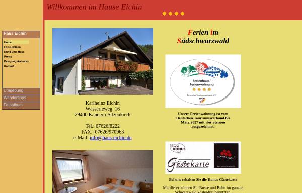 Vorschau von www.haus-eichin.de, Haus Eichin, Sitzenkirch