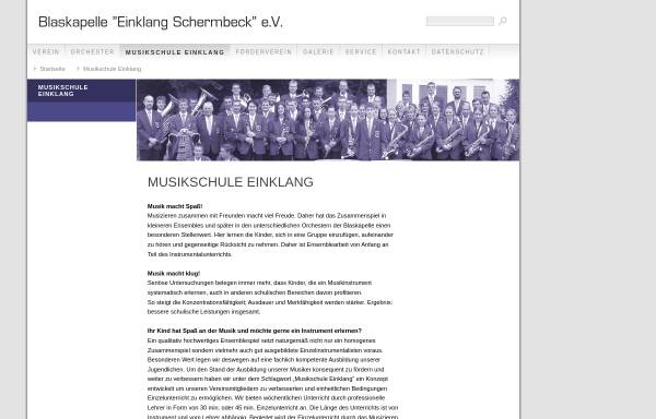 Vorschau von www.einklang-schermbeck.de, Blaskapelle Einklang Schermbeck e.V.