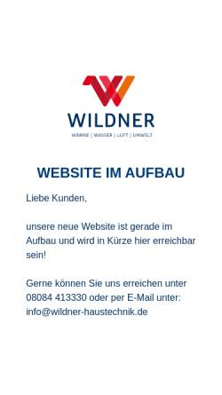 Vorschau der mobilen Webseite www.wildner-haustechnik.de, Gerold Wildner GmbH