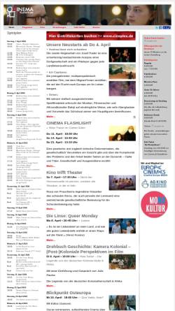 Vorschau der mobilen Webseite www.cinema-muenster.de, Die Linse - Verein zur Förderung kommunaler Filmarbeit e.V.