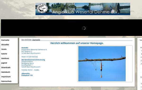 Vorschau von www.akdehme.de, Anglerklub Wesertal Dehme e.V.