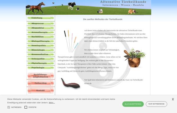 Vorschau von www.tierheilkunde-wissen.de, Tierheilkunde-Wissen