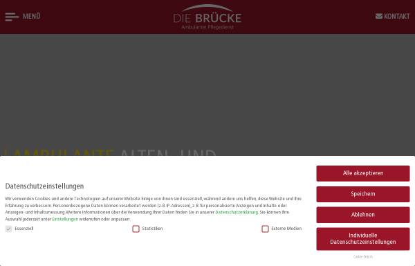 Vorschau von www.pflegedienst-die-bruecke.de, Pflegedienst 