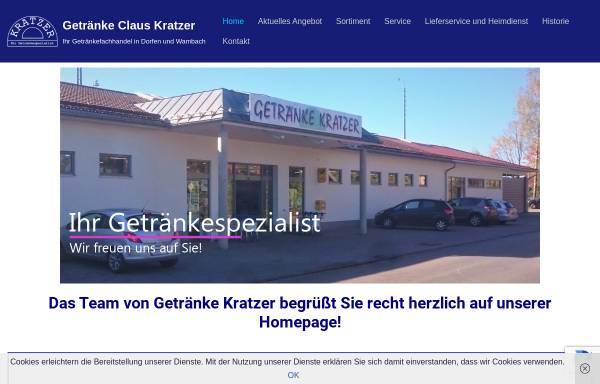Vorschau von www.getraenke-kratzer-claus.de, Getränkefachhandel Claus Kratzer