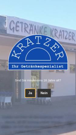 Vorschau der mobilen Webseite www.getraenke-kratzer-claus.de, Getränkefachhandel Claus Kratzer