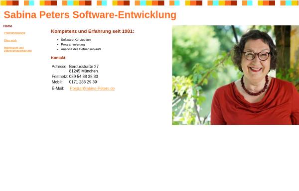 Vorschau von www.sabina-peters.de, Sabina Peters Software und Schulung