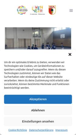 Vorschau der mobilen Webseite www.loeweneck-volksschule.de, Löweneck Volksschule