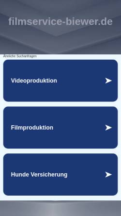 Vorschau der mobilen Webseite www.filmservice-biewer.de, Filmservice Biewer