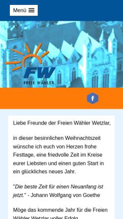 Vorschau der mobilen Webseite www.fwg-wetzlar.de, FWG Wetzlar