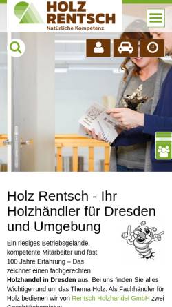 Vorschau der mobilen Webseite www.holz-rentsch.de, Holz Rentsch