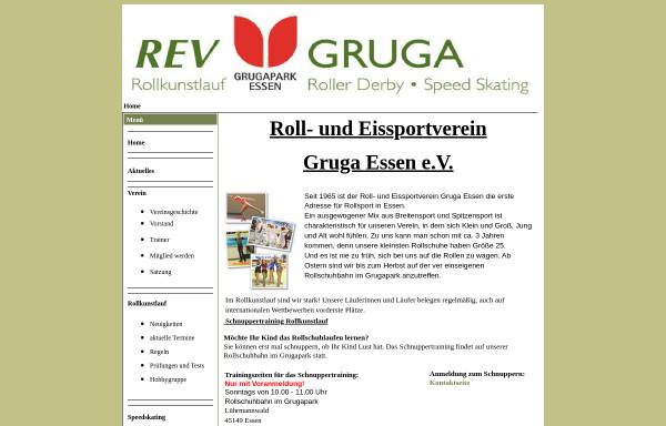 Vorschau von www.revgruga.de, Roll- und Eissportverein GRUGA e.V.
