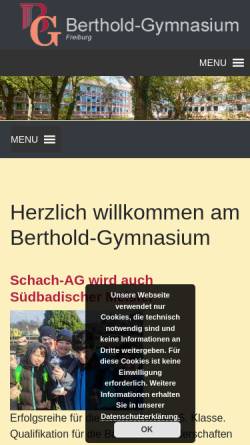 Vorschau der mobilen Webseite www.berthold-gymnasium.de, Berthold-Gymnasium