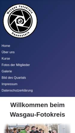 Vorschau der mobilen Webseite www.wasgau-fotokreis.de, Wasgau-Fotokreis Hauenstein
