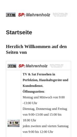 Vorschau der mobilen Webseite sp-mahrenholz.perl-online.com, ServicePartner Mahrenholz