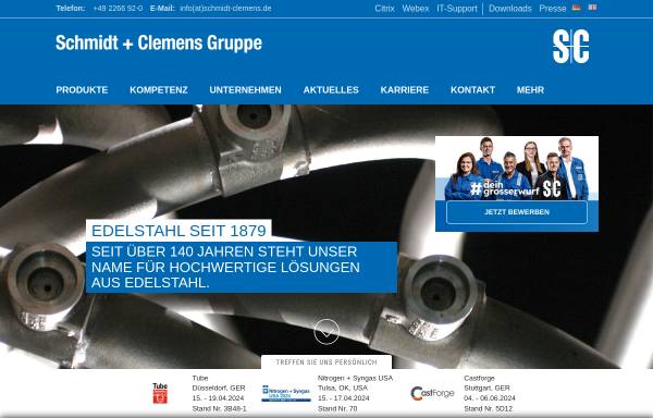 Vorschau von www.schmidt-clemens.de, Schmidt+Clemens