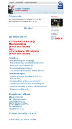 Vorschau der mobilen Webseite kfz-stefan-tremmel.de, Stefan Tremmel – Kfz-Meisterbetrieb
