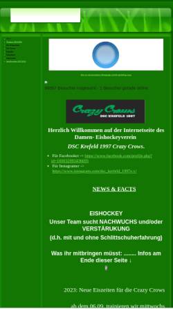 Vorschau der mobilen Webseite krefeld-dsc.npage.de, DSC Krefeld 1997