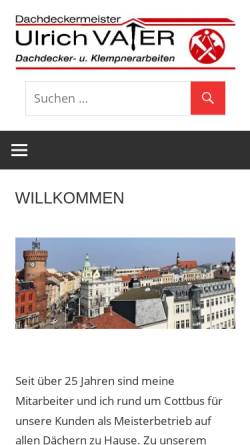 Vorschau der mobilen Webseite www.ddmvater.de, Dachdecker Vater