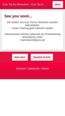 Vorschau der mobilen Webseite kuntaiko.jimdo.com, Kun-Tai-Ko München