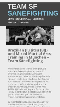 Vorschau der mobilen Webseite www.brazilianjiujitsu-muenchen.de, sane fighting