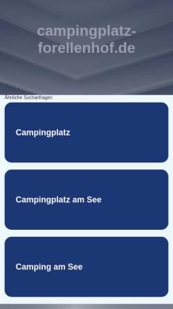 Vorschau der mobilen Webseite www.campingplatz-forellenhof.de, Campingplatz Forellenhof