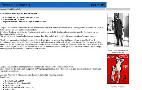 Vorschau von www.peterlanczak.de, Jacques Tati in Le Crotoy