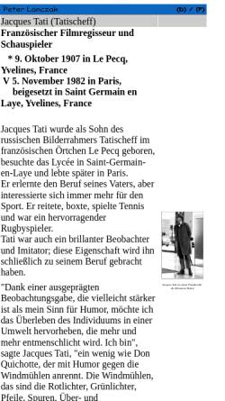 Vorschau der mobilen Webseite www.peterlanczak.de, Jacques Tati in Le Crotoy