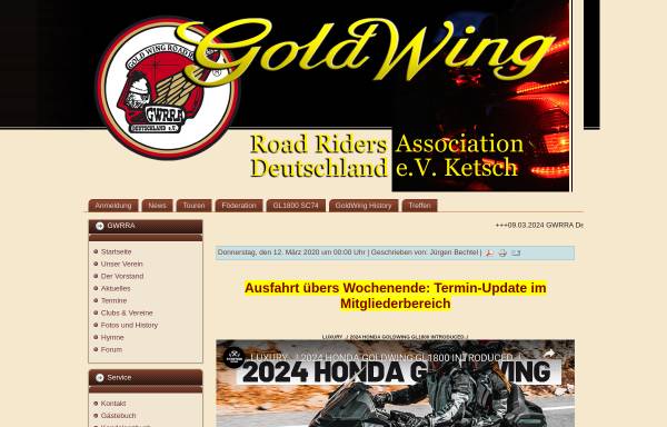Vorschau von www.gwrra.de, GoldWing Road Riders Association Deutschland e.V.