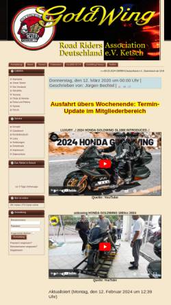 Vorschau der mobilen Webseite www.gwrra.de, GoldWing Road Riders Association Deutschland e.V.