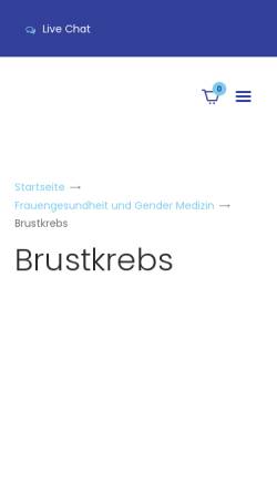Vorschau der mobilen Webseite www.brustkrebs-kompetenz.de, Brustkrebs-Kompetenz