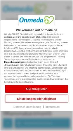 Vorschau der mobilen Webseite www.onmeda.de, Onmeda: Brustkrebs