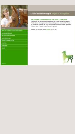 Vorschau der mobilen Webseite www.pferdecranio.de, Cranio-Sacral Therapie für Pferde