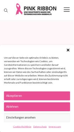 Vorschau der mobilen Webseite pinkribbon.at, Pinkribbon.at