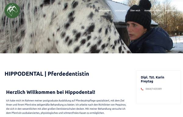 Vorschau von www.hippodental.com, Dipl. Tierarzt Karin Freytag-Wenth