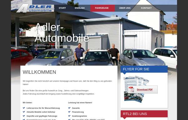 Vorschau von www.adler-automobile.de, Adler Automobile