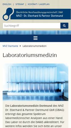 Vorschau der mobilen Webseite www.labmed.de, Gemeinschaftspraxis für Laboratoriumsmedizin