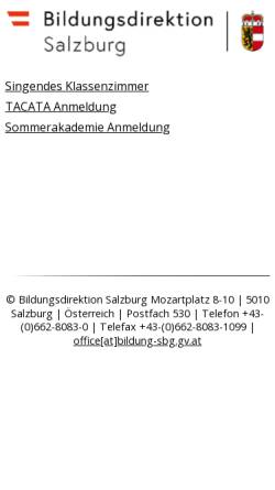 Vorschau der mobilen Webseite land.salzburg.at, Akademisches Gymnasium Salzburg
