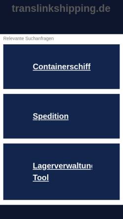 Vorschau der mobilen Webseite www.translinkshipping.de, Translink Shipping GmbH