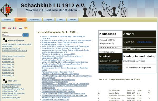Vorschau von schachklub-ludwigshafen.de, Schachklub Ludwigshafen 1912 e.V.