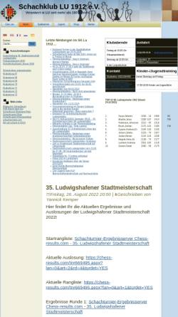 Vorschau der mobilen Webseite schachklub-ludwigshafen.de, Schachklub Ludwigshafen 1912 e.V.