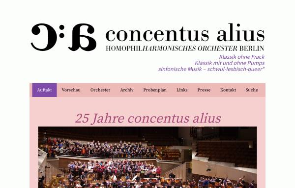 Vorschau von www.concentus-alius.de, Concentus Alius