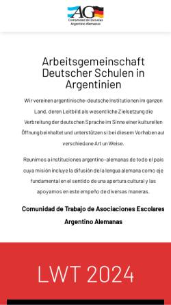 Vorschau der mobilen Webseite www.agds.org.ar, Arbeitsgemeinschaft Deutscher Schulen in Argentinien