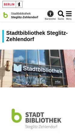 Vorschau der mobilen Webseite www.berlin.de, Stadtbibliothek Steglitz-Zehlendorf