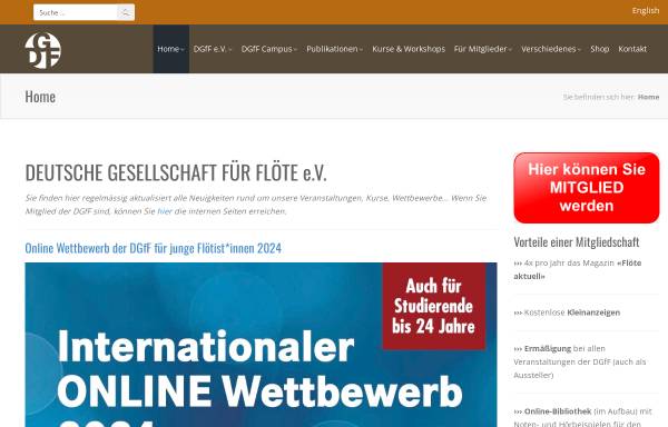 Vorschau von www.floete.net, Deutsche Gesellschaft für Flöte e.V.