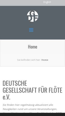 Vorschau der mobilen Webseite www.floete.net, Deutsche Gesellschaft für Flöte e.V.