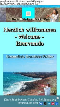 Vorschau der mobilen Webseite dreamflute.de, Dreamflute