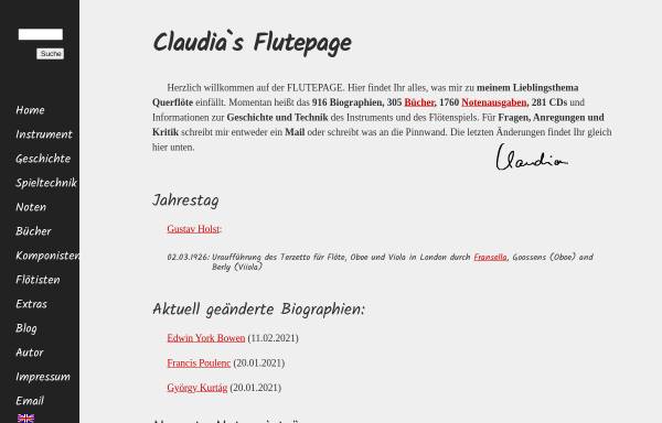 Vorschau von www.flutepage.de, The Flute Page